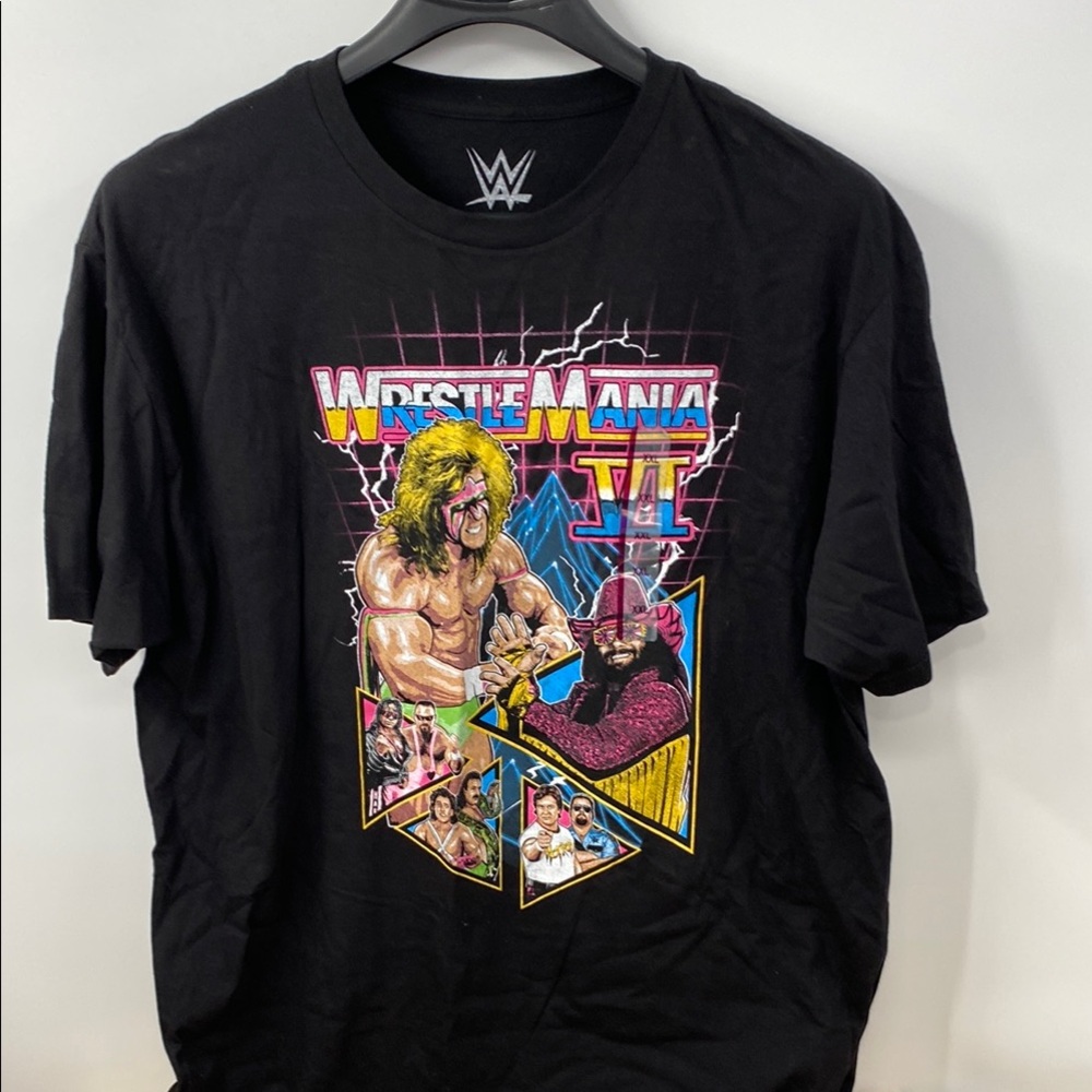 WWE WrestleMania VI Graphic Tee - Black with Neon Artwork - Picture 2 of 5